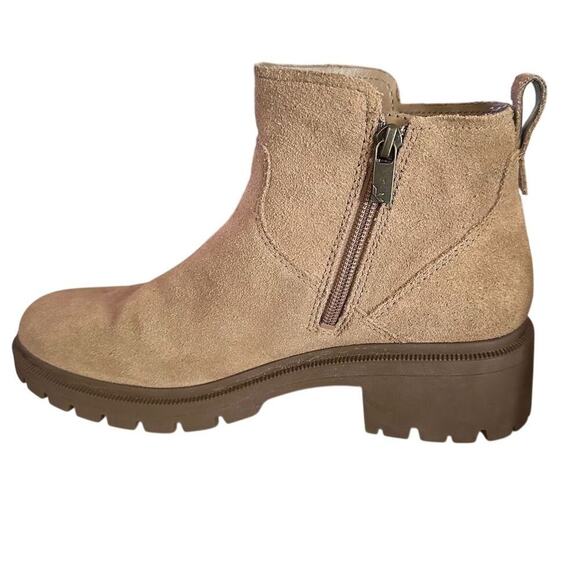 Koolaburra By UGG Women's Beige tan Suede Ankle Boots Size 9 lug sole waterproof - Picture 6 of 10